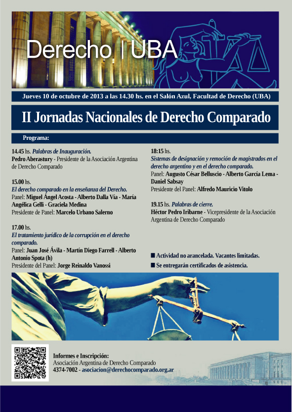 Jueves 10 de octubre  14.30 hs. - Sal�n Azul, Facuiltad de Derecho UBA