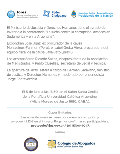 LA LUCHA CONTRA LA CORRUPCI�N: AVANCES ES EN SUDAM�RICA Y EN LA ARGENTINA - UCA